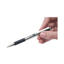 Zebra F-301 Ballpoint Pen, Retractable, Bold 1.6 mm, Black Ink, Stainless Steel/Black Barrel, 12/Pack