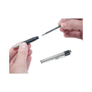 Zebra F-301 Ballpoint Pen, Retractable, Fine 0.7 mm, Black Ink, Stainless Steel/Black Barrel, 2/Pack