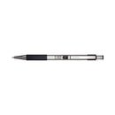 Zebra F-301 Ballpoint Pen, Retractable, Fine 0.7 mm, Black Ink, Stainless Steel/Black Barrel, 2/Pack