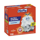 Hefty Ultra Strong Tall Kitchen and Trash Bags, 13 gal, 0.9 mil, 23.75" x 24.88", White, 330/Carton
