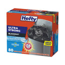 Hefty Ultra Strong BlackOut Tall-Kitchen Drawstring Bags, 13 gal, 0.9 mil, 23.75" x 24.88", Black, 240/Carton