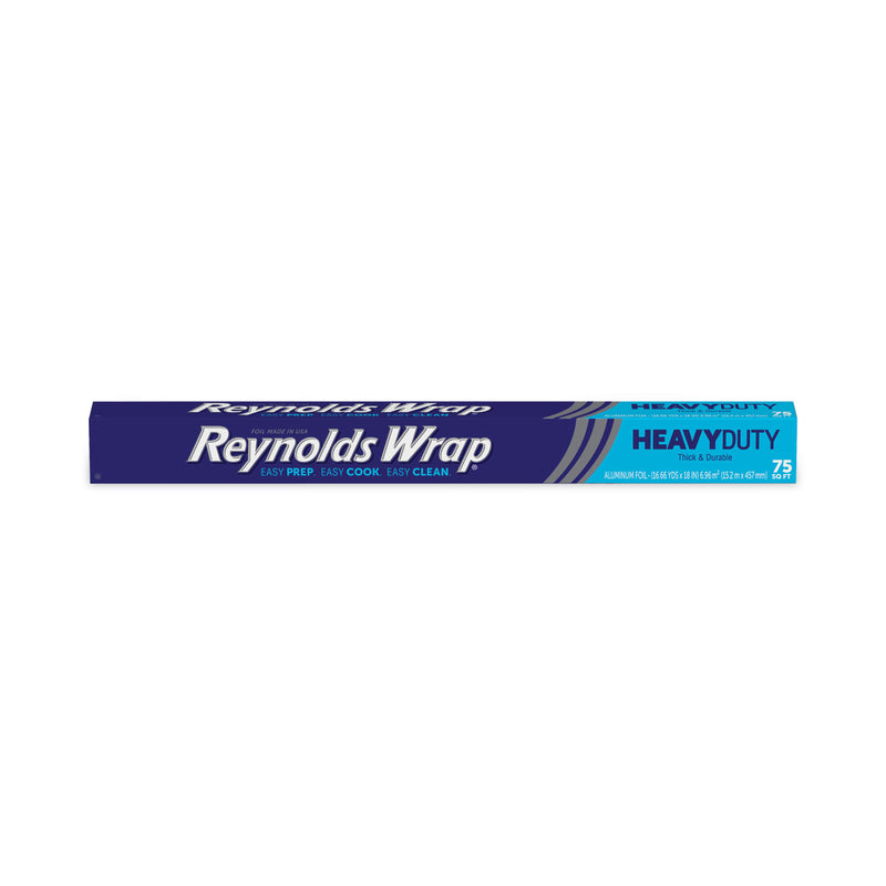 Reynolds Wrap Heavy Duty Aluminum Foil Roll, 18" x 75 ft, Silver, 20/Carton