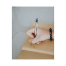 Zebra F-301 Ballpoint Pen, Retractable, Medium 1 mm, Black Ink, Stainless Steel/Black Barrel