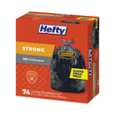 Hefty Ultra Strong Tall Kitchen and Trash Bags, 30 gal, 1.1 mil, 30" x 33", Black, 222/Carton