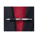 Zebra F-301 Ballpoint Pen, Retractable, Medium 1 mm, Black Ink, Stainless Steel/Black Barrel