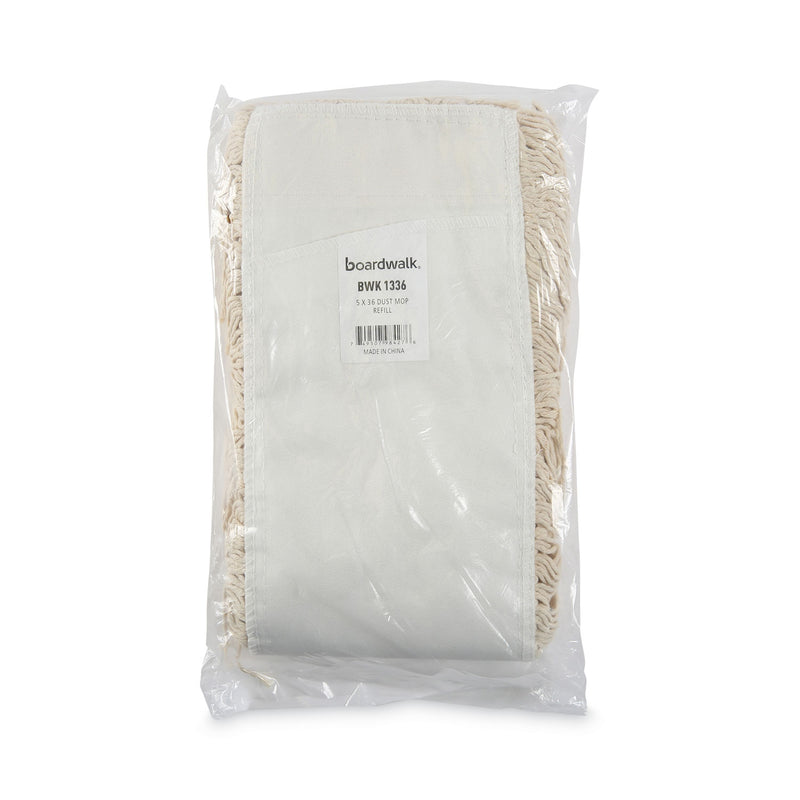 Boardwalk Industrial Dust Mop Head, Hygrade Cotton, 36w x 5d, White