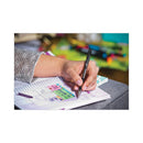 Zebra F-301 Ballpoint Pen, Retractable, Fine 0.7 mm, Black Ink, Stainless Steel/Black Barrel, 2/Pack