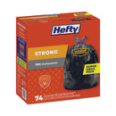 Hefty Ultra Strong Tall Kitchen and Trash Bags, 30 gal, 1.1 mil, 30" x 33", Black, 222/Carton