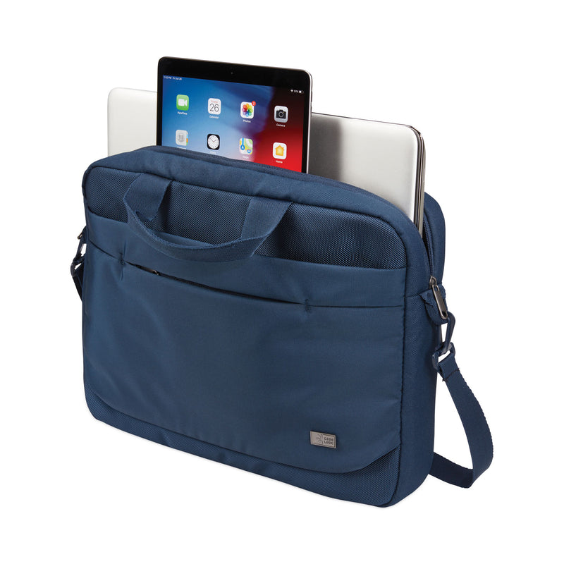 Case Logic Advantage Laptop Attache, Fits Devices Up to 15.6", Polyester, 16.1 x 2.8 x 13.8, Dark Blue
