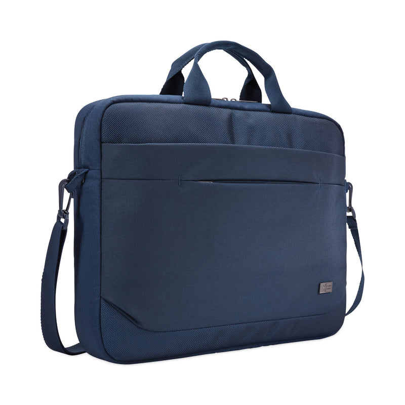 Case Logic Advantage Laptop Attache, Fits Devices Up to 15.6", Polyester, 16.1 x 2.8 x 13.8, Dark Blue