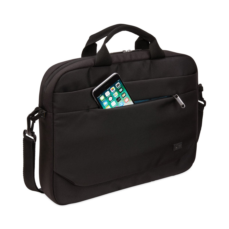 Case Logic Advantage Laptop Attache, Fits Devices Up to 15.6", Polyester, 16.1 x 2.8 x 13.8, Black