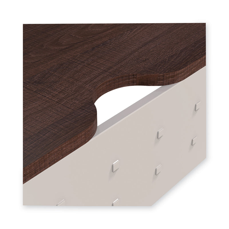 Linea Italia Kompass Flexible Home/Office Desk, 33" x 23.4" x 48", Mocha