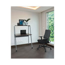 Linea Italia Kompass Flexible Home/Office Desk, 33" x 23.4" x 48", Mocha