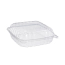 Dart ClearSeal Hinged-Lid Plastic Containers, 9.3 x 8.8 x 3, Clear, Plastic, 100/Bag, 2 Bags/Carton