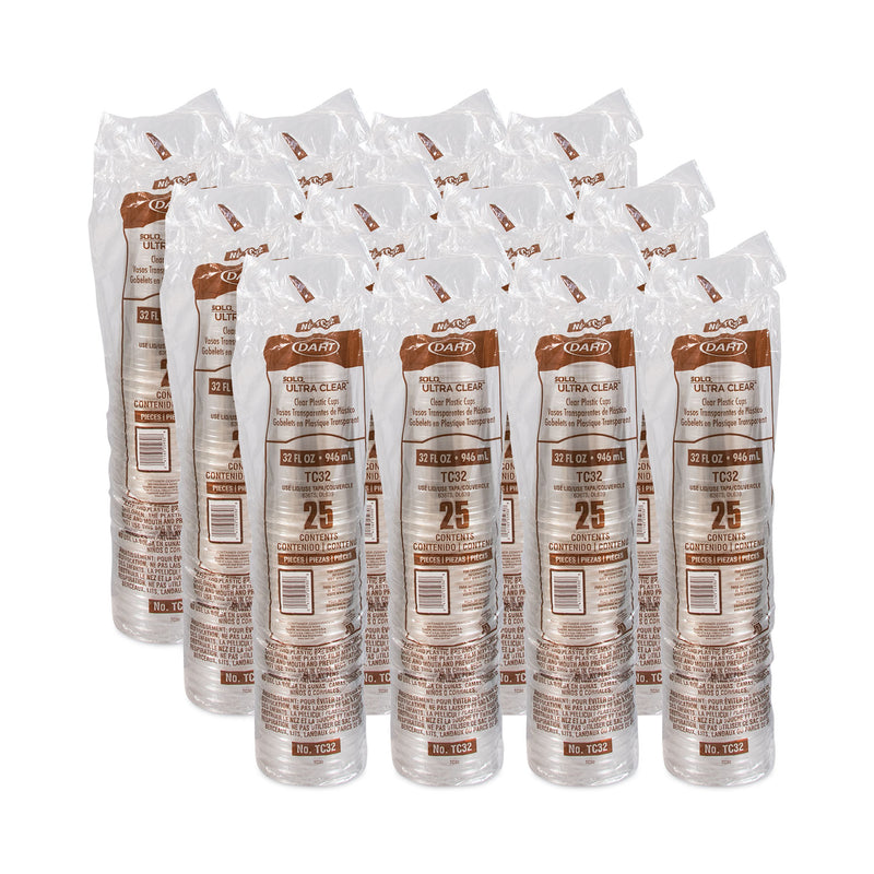 Dart Ultra Clear PETE Cold Cups, 32 oz, Clear, 300/Carton