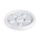 Dart Plastic Lids for Foam Containers, Vented, Fits 3.5-6 oz, White, 100/Pack, 10 Packs/Carton