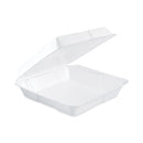 Dart Foam Hinged Lid Containers, 9.25 x 9.5 x 3, 200/Carton