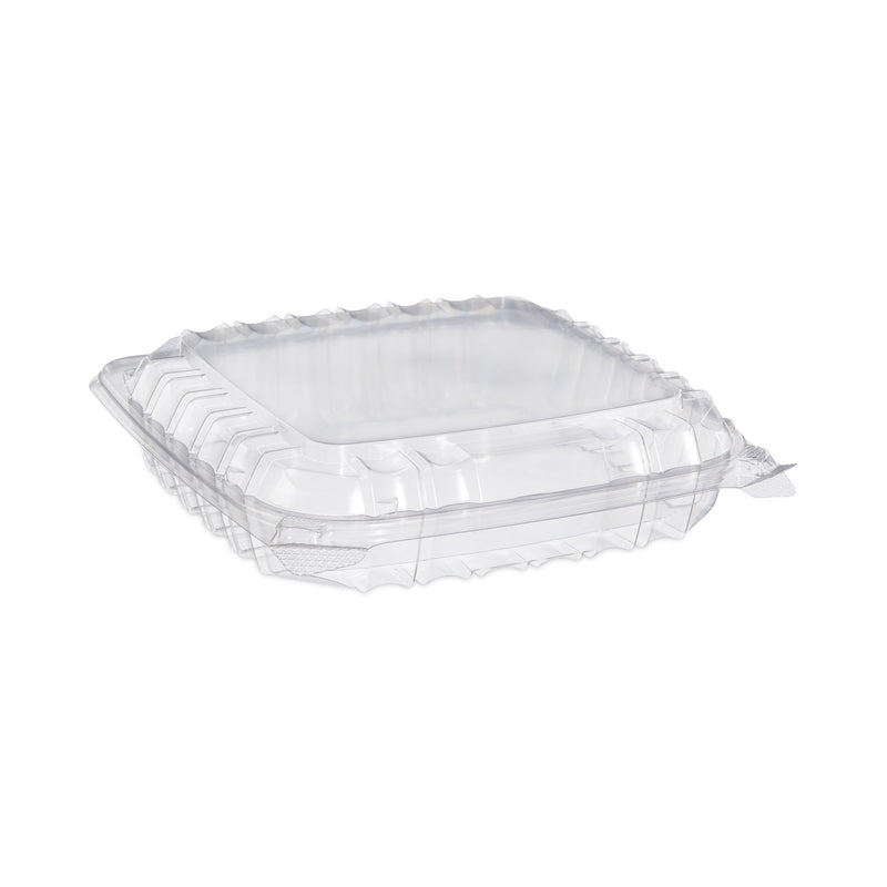 Dart ClearSeal Hinged-Lid Plastic Containers, 8.31 x 8.31 x 2, Clear, Plastic, 125/Bag, 2 Bags/Carton