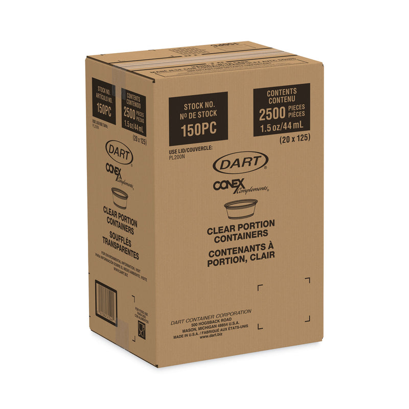 Dart Conex Complements Portion/Medicine Cups, 1.5 oz, Translucent, 125/Bag, 20 Bags/Carton