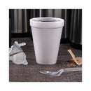 Dart Foam Drink Cups, 12 oz, White, 25/Pack