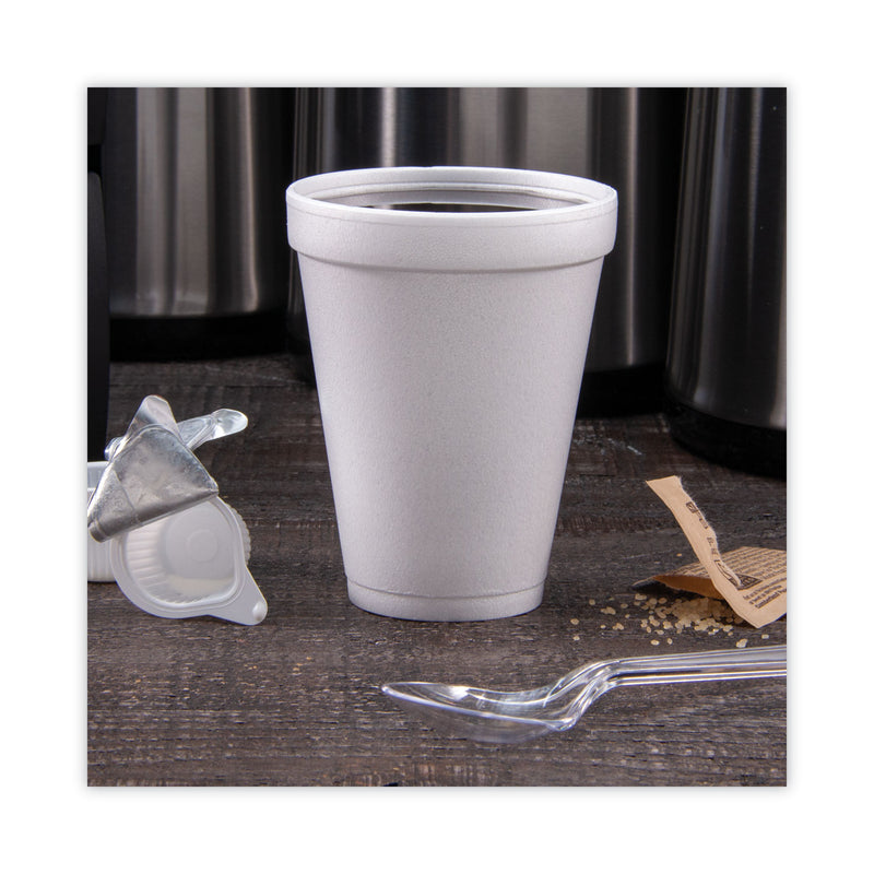 Dart Foam Drink Cups, 12 oz, White, 25/Pack