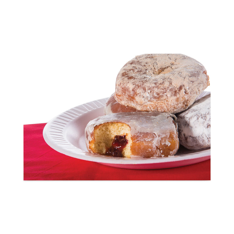 Dart Quiet Classic Laminated Foam Dinnerware Plate, 9" dia, White, 125/Pack