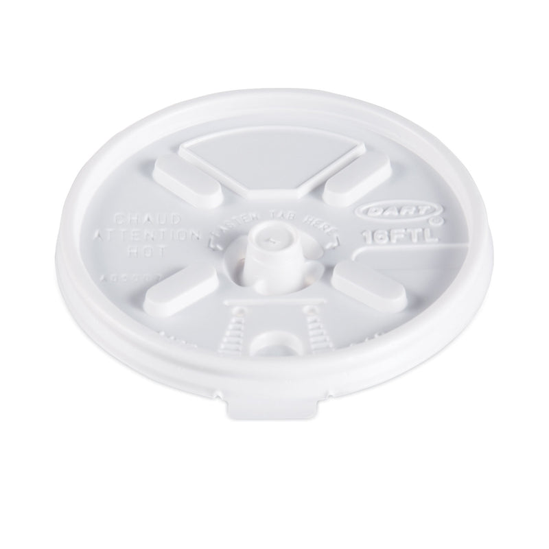 Dart Lift n' Lock Plastic Hot Cup Lids, Fits 12 oz to 24 oz Cups, Translucent, 1,000/Carton