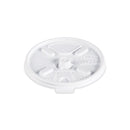 Dart Lift n' Lock Plastic Hot Cup Lids, Fits 10 oz Cups, White, 1,000/Carton
