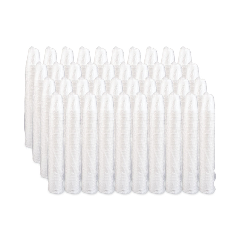 Dart Small Foam Drink Cups, 10 oz, Hot/Cold, White, 25/Bag, 40 Bags/Carton