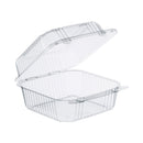 Dart StayLock Clear Hinged Lid Containers, 6.5 x 6.1 x 3, Clear, Plastic, 125/Pack, 4 Packs/Carton