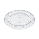 Dart PETE Flat Straw-Slot Cold Cup Lids, Fits 16 oz to 24 oz, Clear, 100/Pack