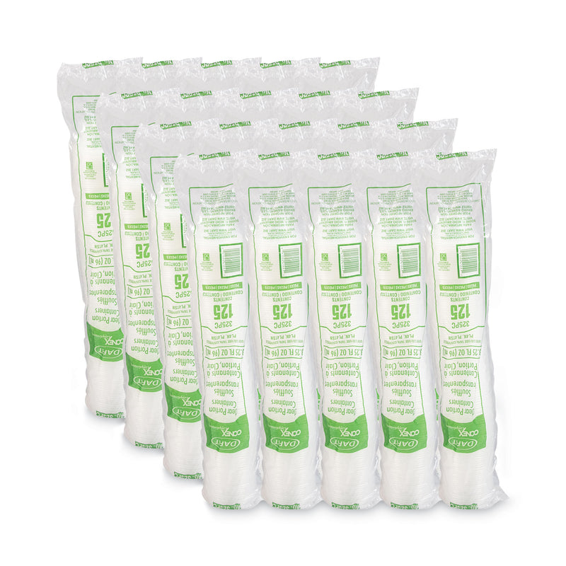 Dart Conex Complements Portion/Medicine Cups, 3.25 oz, Clear, 125/Bag, 20 Bags/Carton