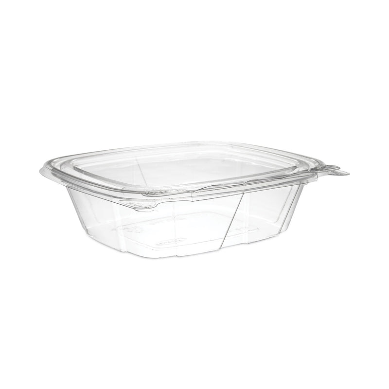 Dart ClearPac SafeSeal Tamper-Resistant/Evident Containers, Flat Lid, 12 oz, 4.9 x 2 x 5.5, Clear, Plastic, 100/Bag, 2 Bags/Carton