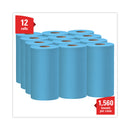 WypAll General Clean X60 Cloths, Small Roll, 9.8 x 13.4, Blue, 130/Roll, 12 Rolls/Carton
