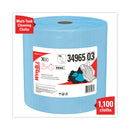 WypAll General Clean X60 Cloths, Jumbo Roll, 12.5 x 13.4, Blue, 1,100/Roll