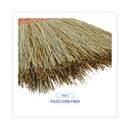 Boardwalk Parlor Broom, Yucca/Corn Fiber Bristles, 56" Overall Length, Natural, 12/Carton