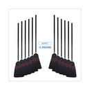 Boardwalk Flagged Tip Poly Bristle Janitor Brooms, 10 x 58.5, Wood Handle, Natural/Black, 12/Carton
