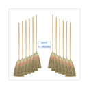Boardwalk Parlor Broom, Yucca/Corn Fiber Bristles, 56" Overall Length, Natural, 12/Carton