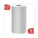 WypAll General Clean X60 Cloths, Small Roll, 13.5 x 19.6, White, 130/Roll, 6 Rolls/Carton