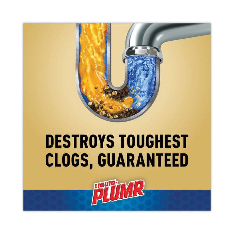 Liquid Plumr Clog Destroyer + PipeGuard, Gel, 80 oz, 6/Carton