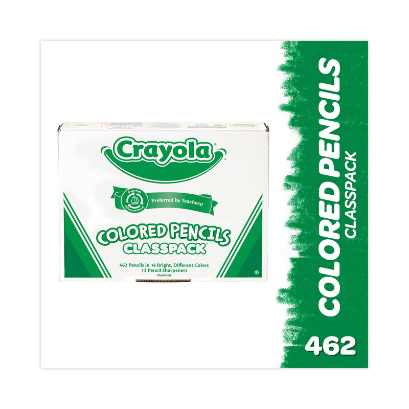 Crayola Color Pencil Classpack Set, 3.3 mm, 2B (