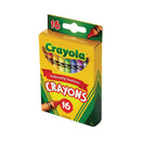 Crayola Classic Color Crayons, Peggable Retail Pack, 16 Colors/Pack