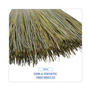 Boardwalk Corn/Fiber Brooms, Corn/Synthetic Fiber Bristles, 60" Overall Length, Gray/Natural, 6/Carton