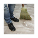Boardwalk Corn/Fiber Brooms, Corn/Synthetic Fiber Bristles, 60" Overall Length, Gray/Natural, 6/Carton