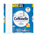 Cottonelle Ultra CleanCare Toilet Paper, Strong Tissue, Mega Rolls, Septic Safe, 1-Ply, White, 284/Roll, 12 Rolls/Pack, 48 Rolls/Carton