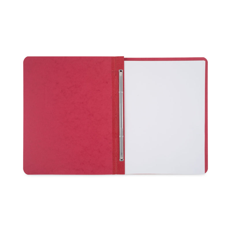 ACCO Pressboard Report Cover with Tyvek Reinforced Hinge, Two-Piece Prong Fastener, 3" Capacity, 8.5 x 11, Red/Red