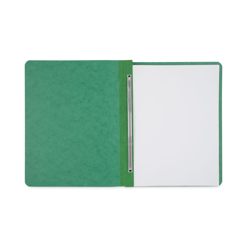 ACCO Pressboard Report Cover with Tyvek Reinforced Hinge, Two-Piece Prong Fastener, 3" Capacity, 8.5 x 11, Dark Green/Dark Green