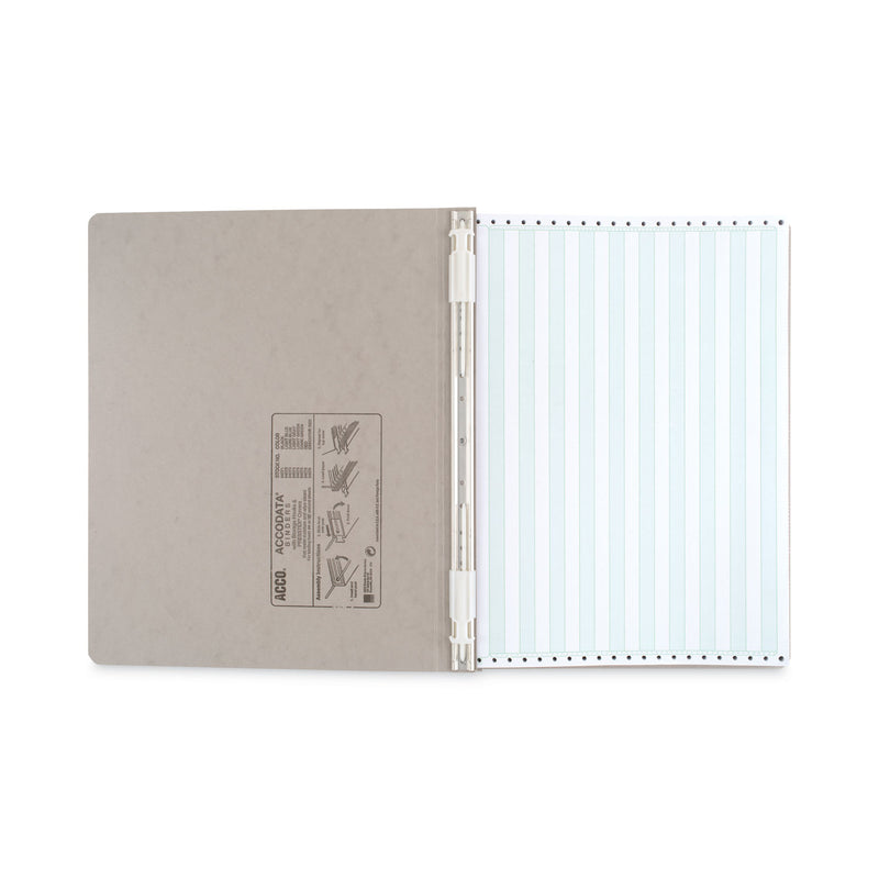 ACCO PRESSTEX Covers with Storage Hooks, 2 Posts, 6" Capacity, 14.88 x 11, Light Gray