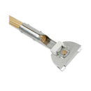 Boardwalk Clip-On Dust Mop Handle, Lacquered Wood, Swivel Head, 1" dia x 60", Natural