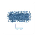 Boardwalk Mop Head, Dust, Looped-End, Cotton/Synthetic Fibers, 18 x 5, Blue